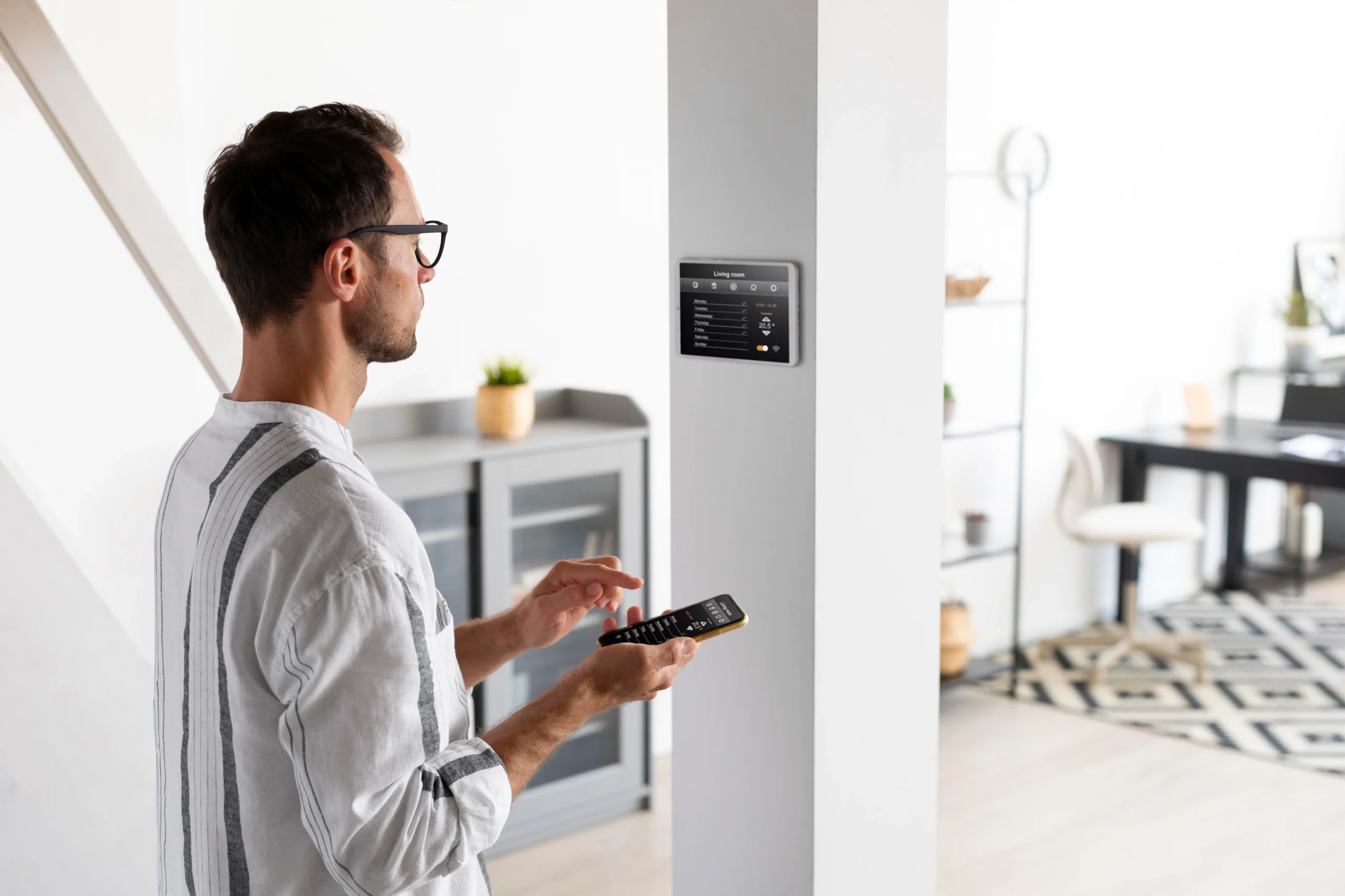 Automation control and security illustrating how to protect your smart home with modern solutions and minimalist visuals.