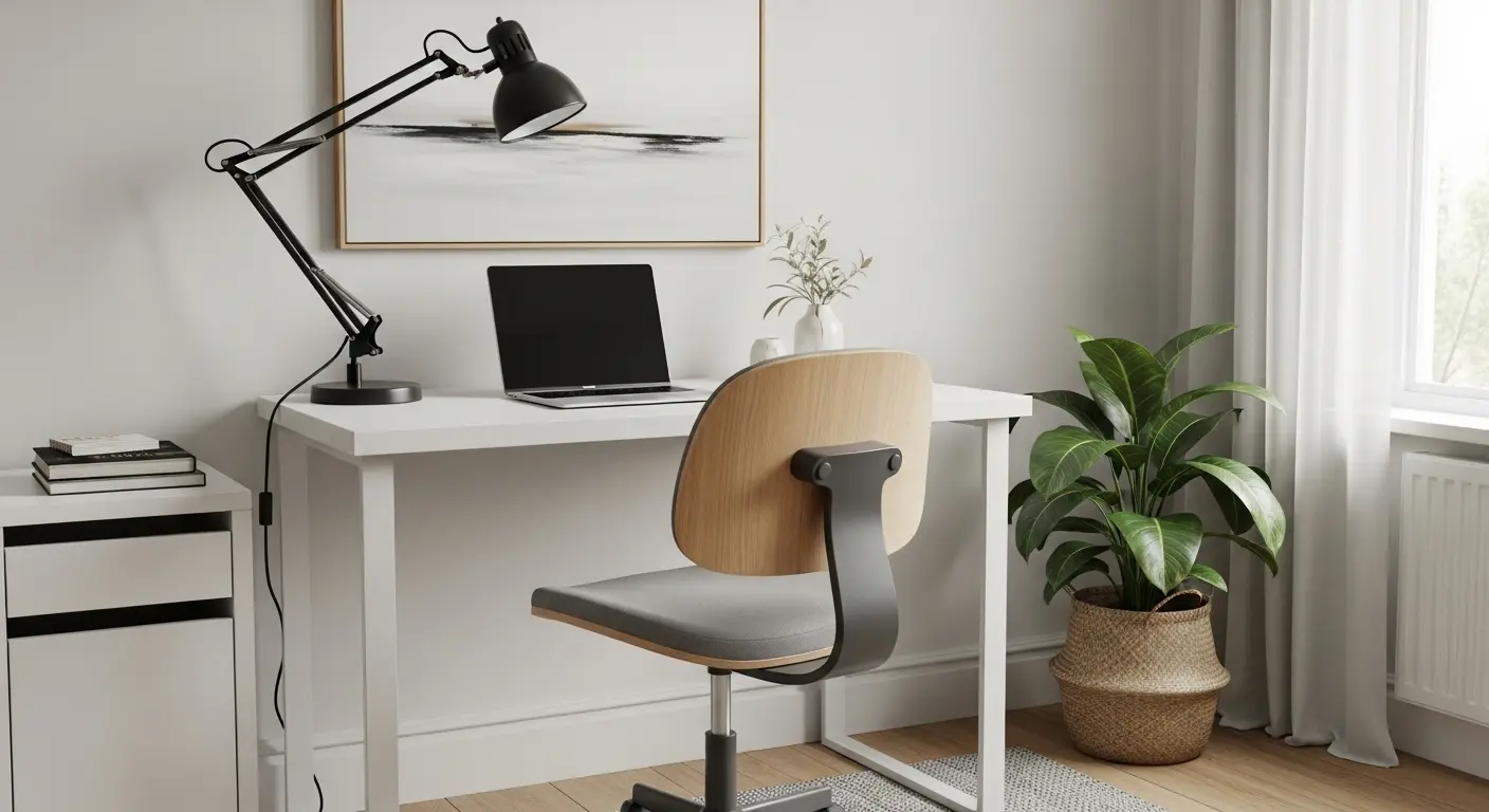 How to set up a small home office with minimalist style and comfort.