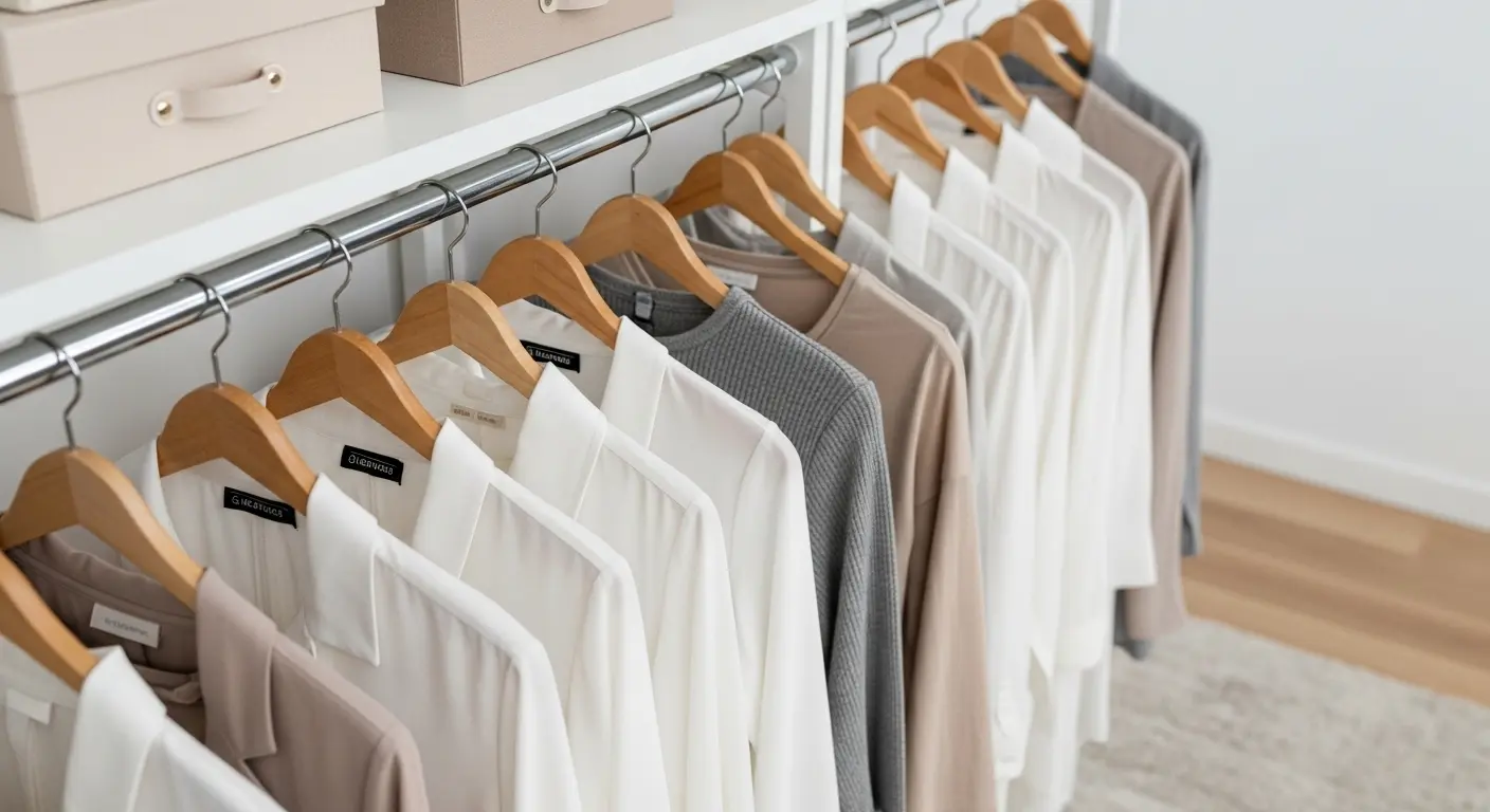 How to organize a capsule wardrobe in a minimalist bedroom