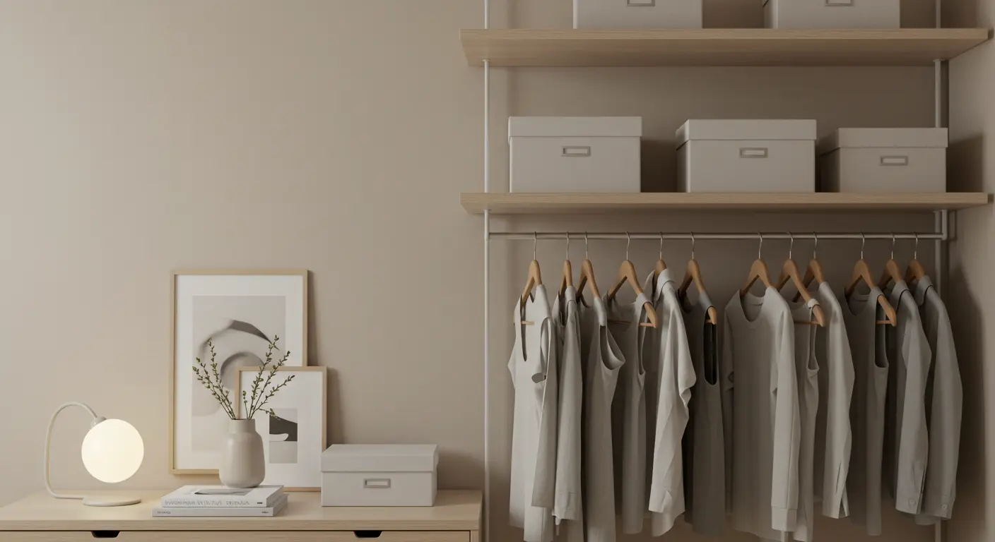 Practical daily organization of a minimalist capsule wardrobe