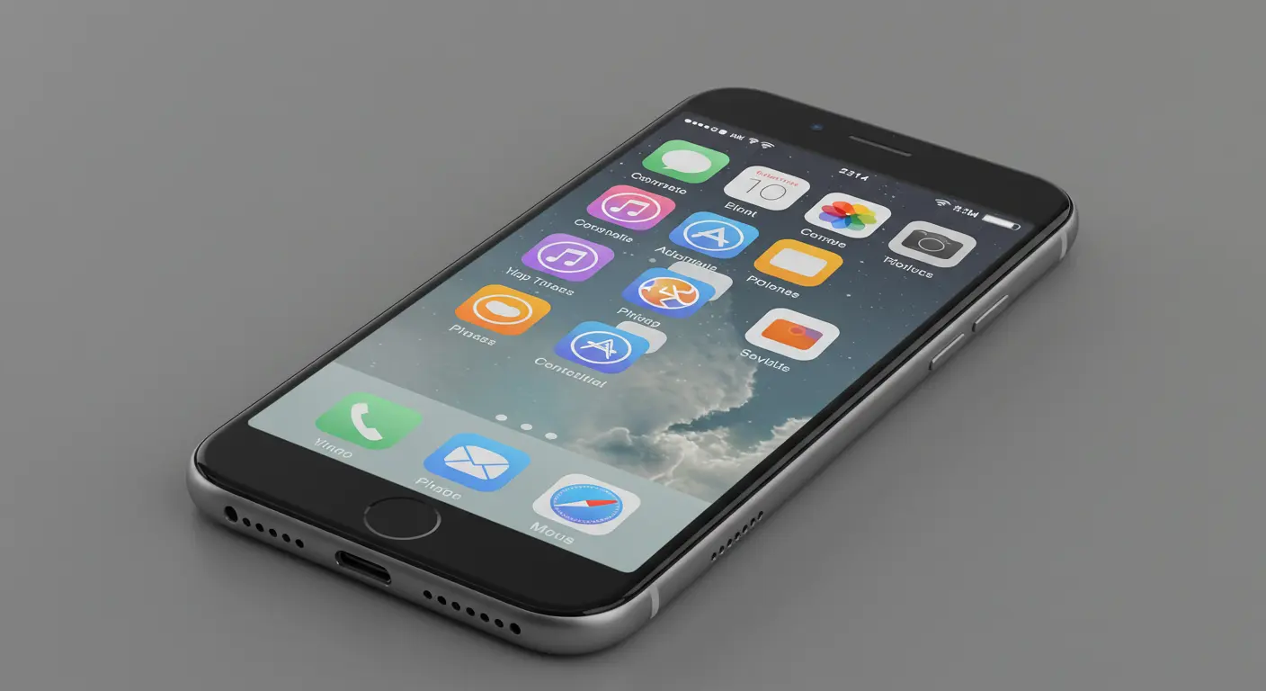 Minimalismo digital no celular com poucos aplicativos essenciais.