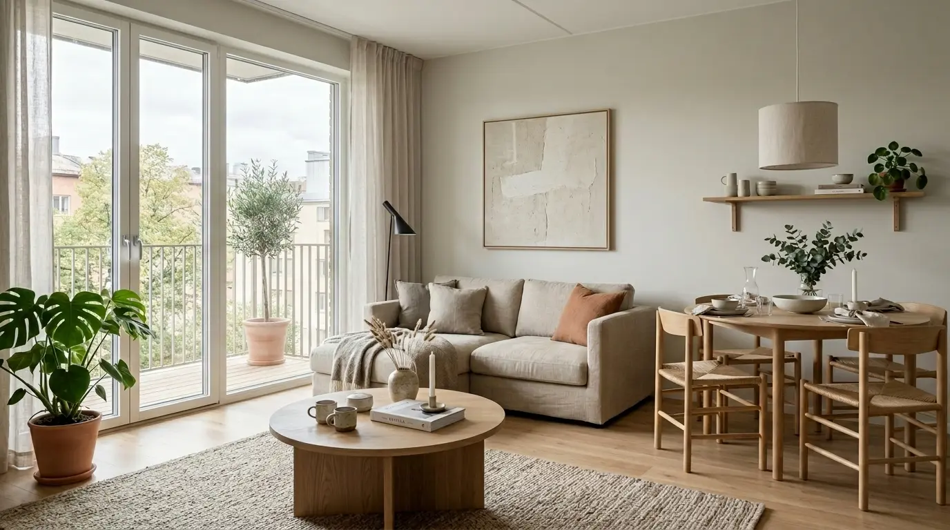 Luxo da durabilidade em apartamento minimalista moderno